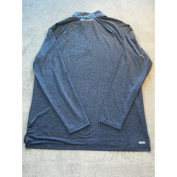 Spyder Shirt Mens XL Long Sleeve 1/4 Zip Pullover Active Blue Active - Picture 2 of 7